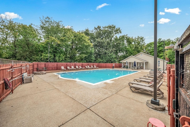 view of pool featuring a patio