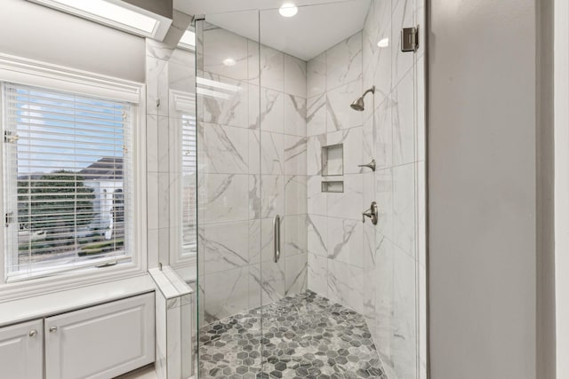 bathroom with an enclosed shower