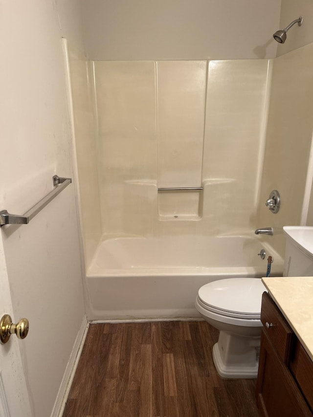 302 Plymouth Rock Ct, Madison, TN 37115 - full bathroom featuring shower / bathtub combination, wood-type flooring, toilet, and vanity