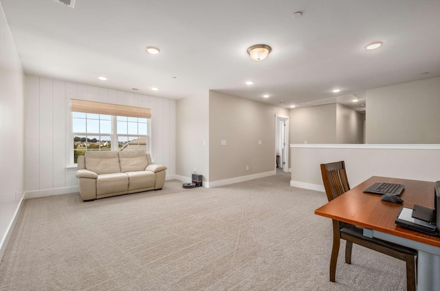 view of carpeted office