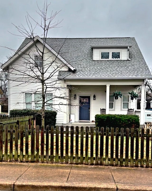 view of front of home with a porch