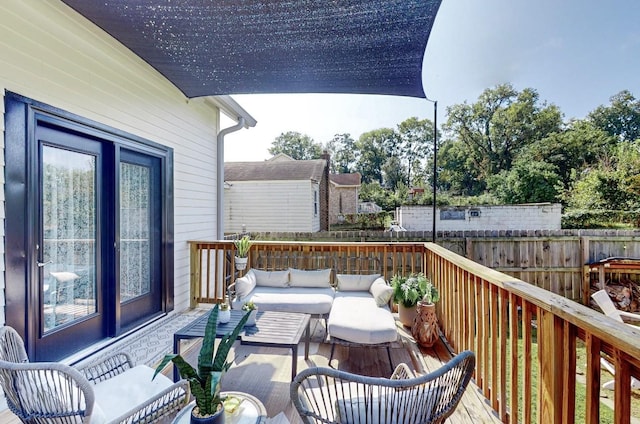 exterior space with an outdoor hangout area