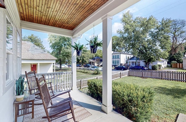 view of patio / terrace with a porch