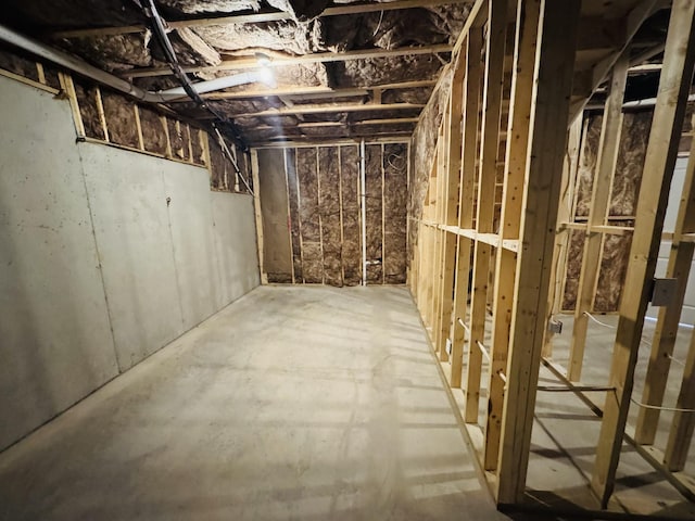 view of basement