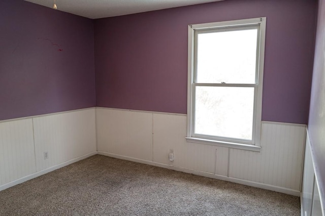 carpeted empty room featuring a wealth of natural light