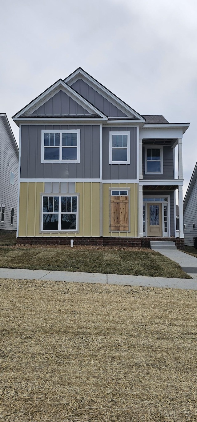 view of front of home with board and batten siding