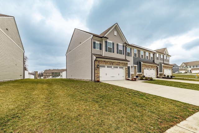 1335 Crescent Ridge Dr, Gallatin, TN 37066 - view of front facade featuring a garage and a front lawn