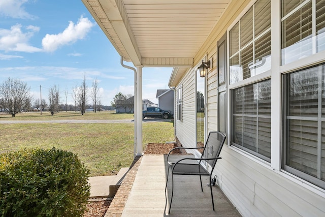 view of patio featuring covered porch