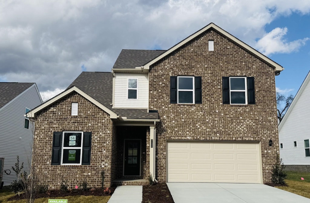 front facade featuring a garage