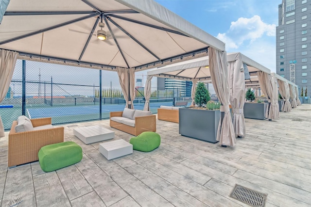 515 Church St Unit 3208, Nashville, TN 37219 - view of patio / terrace with a gazebo and outdoor lounge area