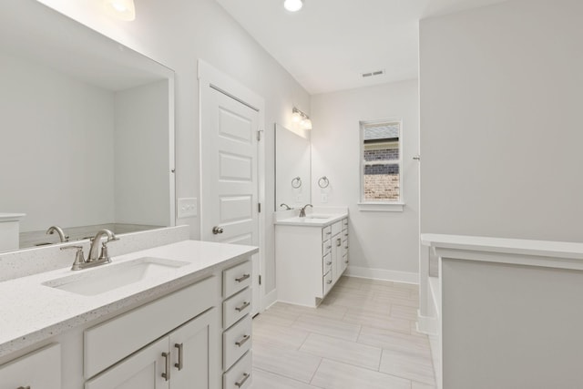 bathroom with vanity