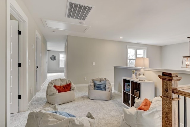 view of carpeted living room