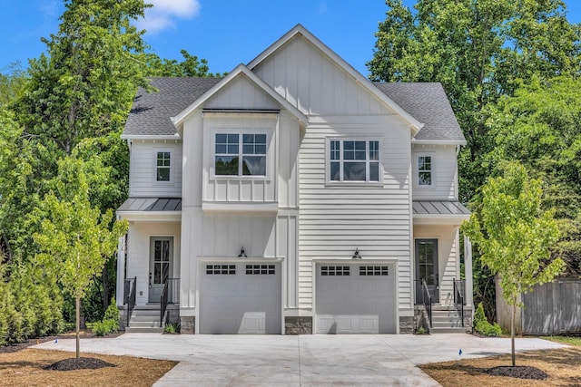 view of front of home featuring a garage