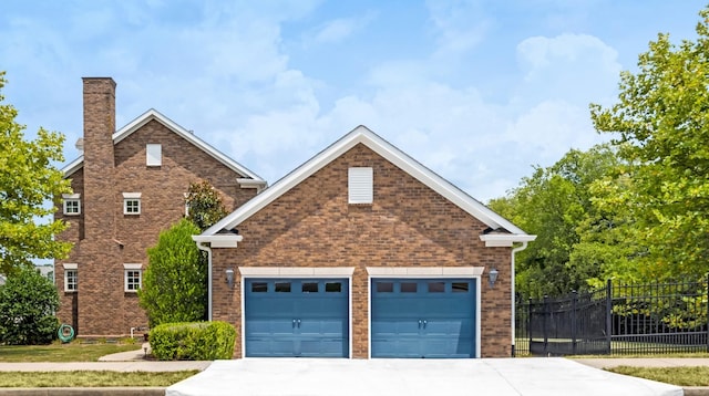 view of property with a garage