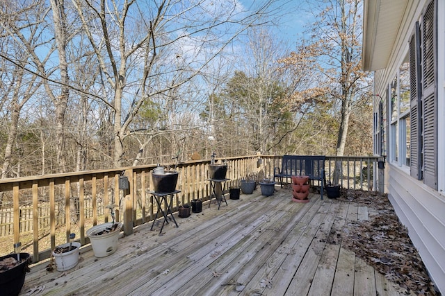 view of wooden terrace