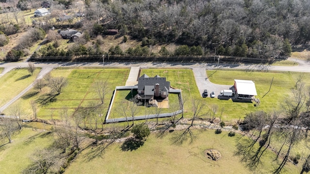 bird's eye view with a rural view