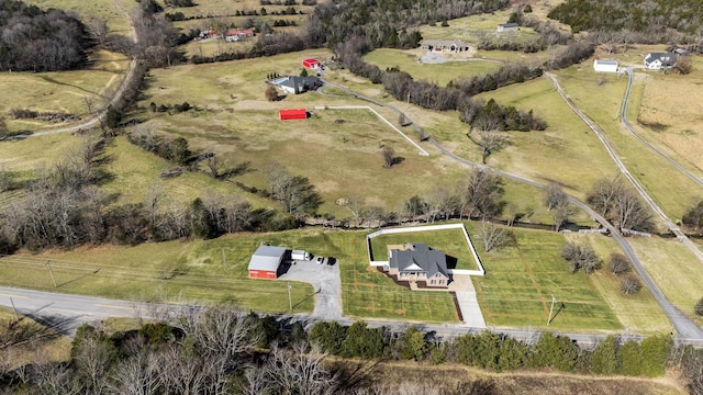 drone / aerial view featuring a rural view