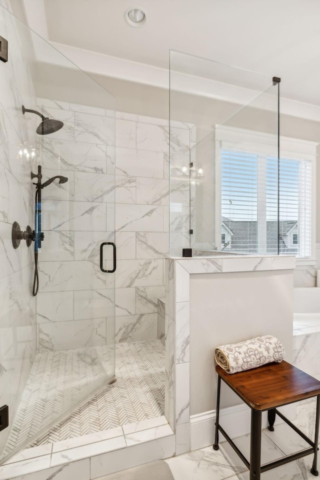 bathroom with an enclosed shower