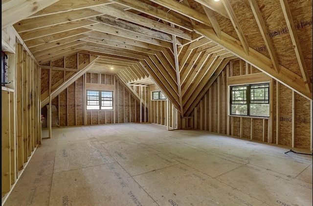 attic with a wealth of natural light