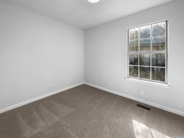 view of carpeted spare room