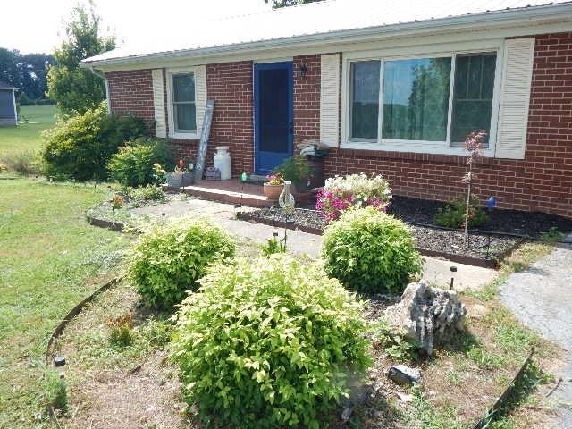 view of front of property with a front lawn