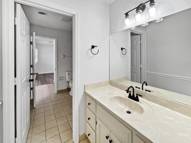 3556 Forest Park Rd, Springfield, TN 37172 - bathroom with tile patterned flooring, toilet, and vanity