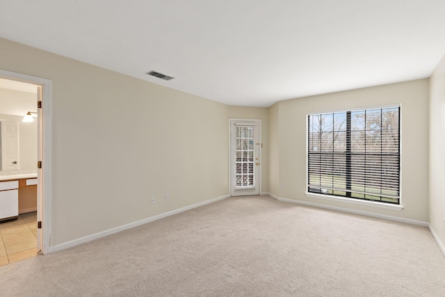 view of carpeted empty room