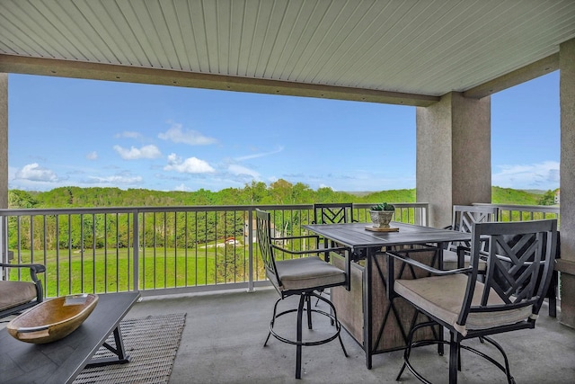 view of balcony