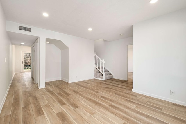 interior space with light wood-type flooring