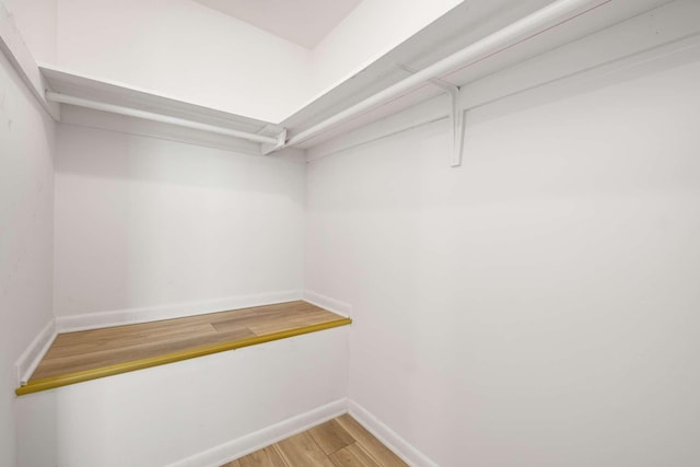 spacious closet featuring wood-type flooring