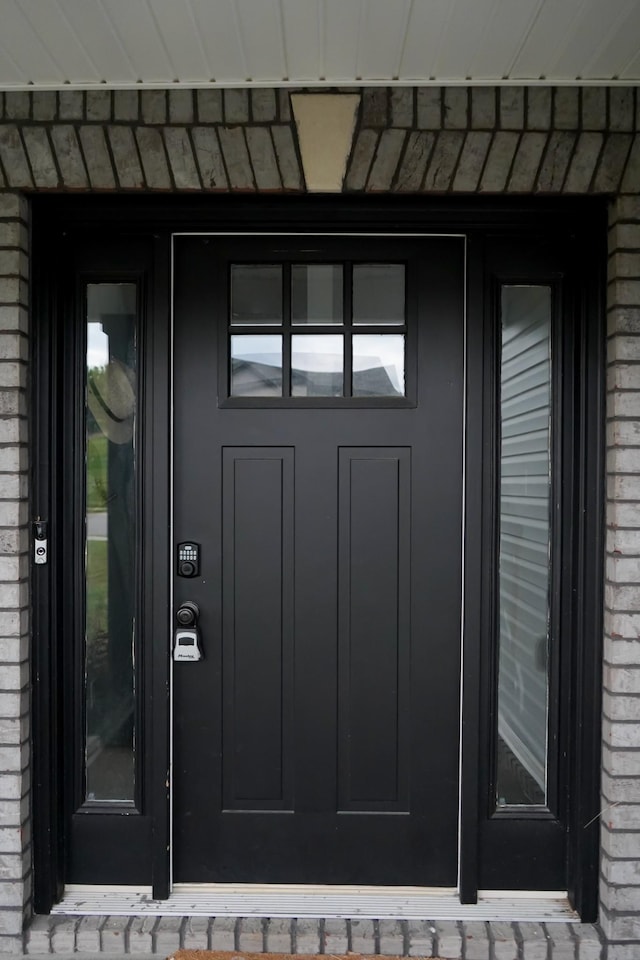 view of doorway to property