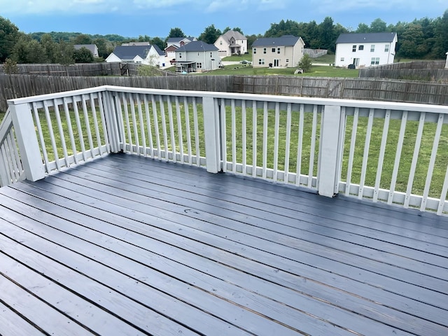 deck with a lawn