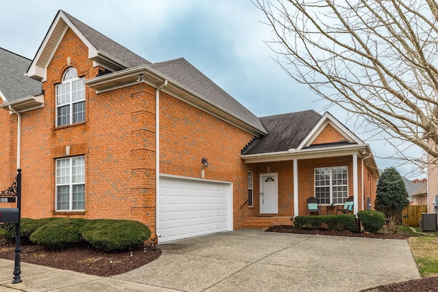 view of property featuring a garage