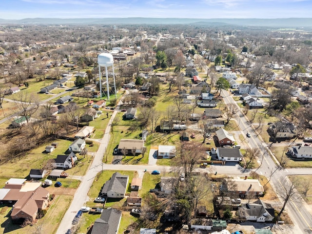 aerial view with a residential view