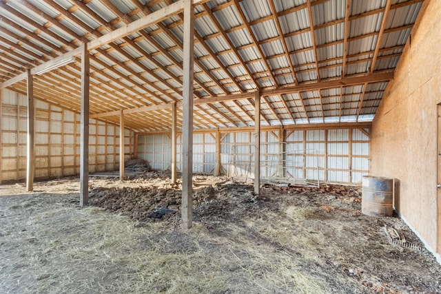 miscellaneous room featuring vaulted ceiling