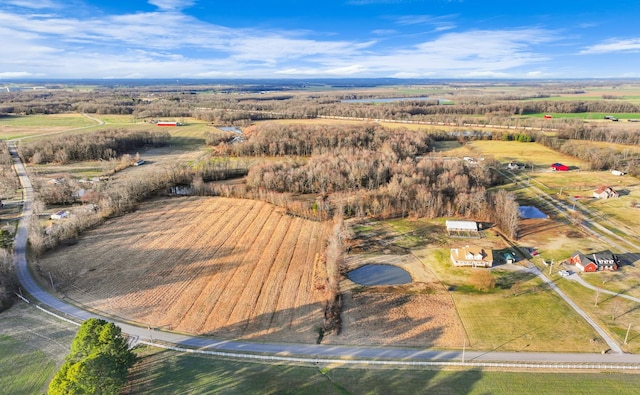 bird's eye view featuring a rural view