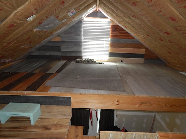 view of attic