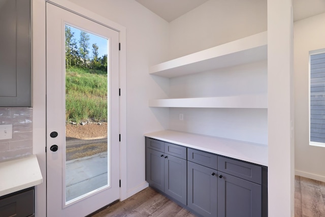 entryway with light wood-type flooring