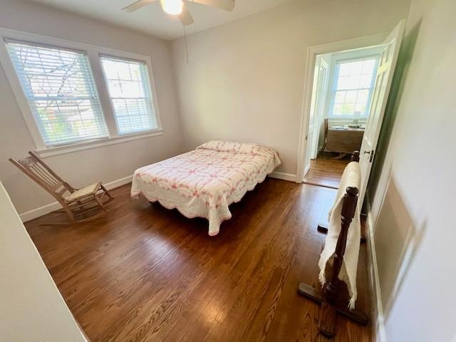 115 Maplemere Dr, Clarksville, TN 37040 - bedroom featuring multiple windows, dark wood finished floors, and baseboards