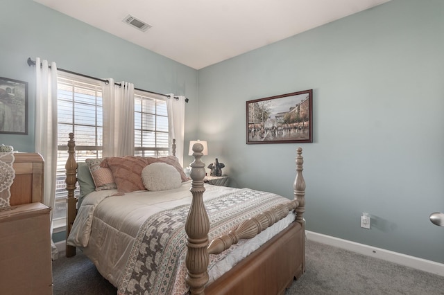 bedroom with carpet