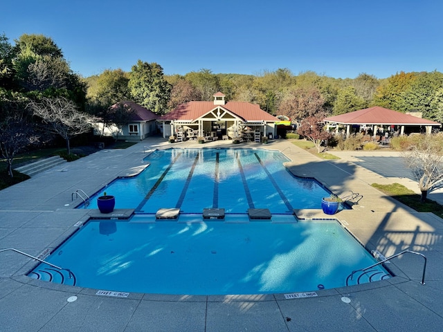 view of pool with a patio area