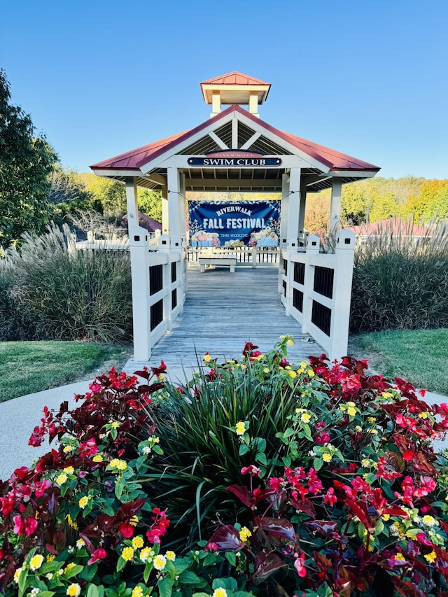 view of home's community featuring a gazebo