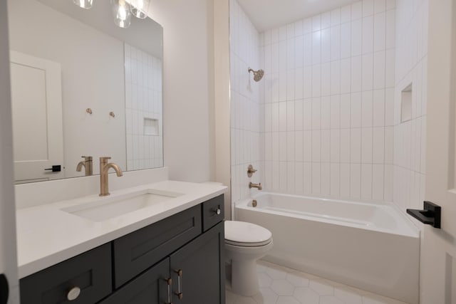 4044 Penfield Dr Unit C, Franklin, TN 37069 - full bathroom with tile patterned floors, toilet,  shower combination, and vanity