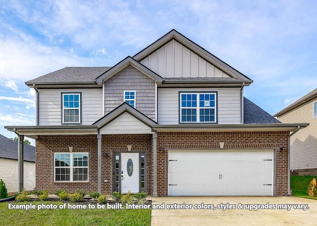 view of front of house featuring a garage