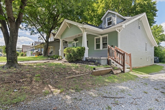 view of front of home with a porch