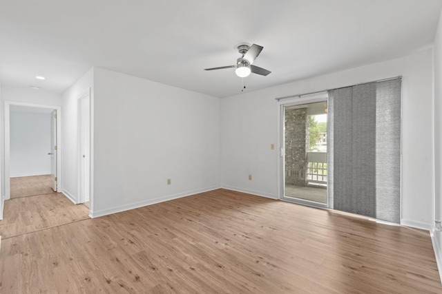 474 S Main St Unit 203, Ashland City, TN 37015 - spare room featuring ceiling fan and light wood-type flooring