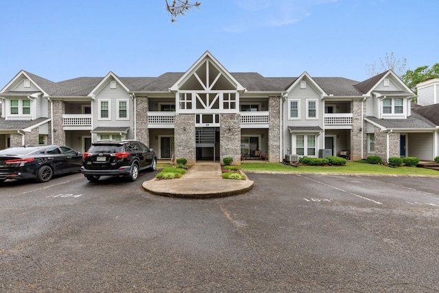 view of front of house featuring central AC