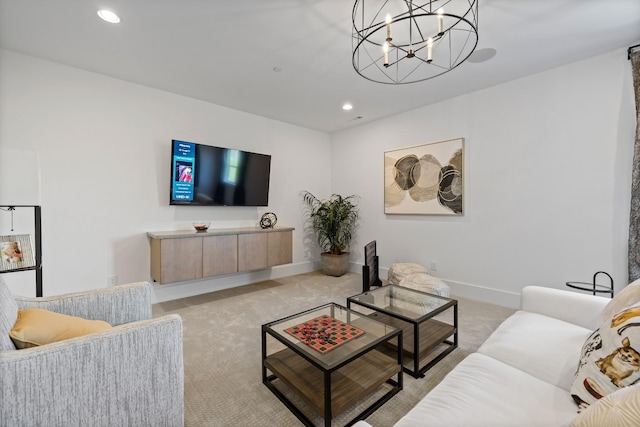 view of carpeted living room