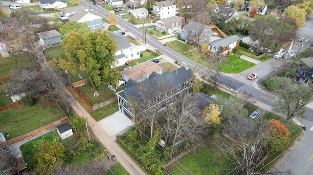 bird's eye view with a residential view