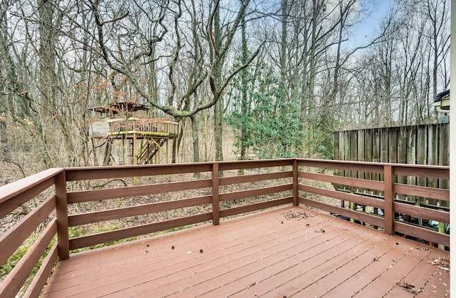 view of wooden terrace